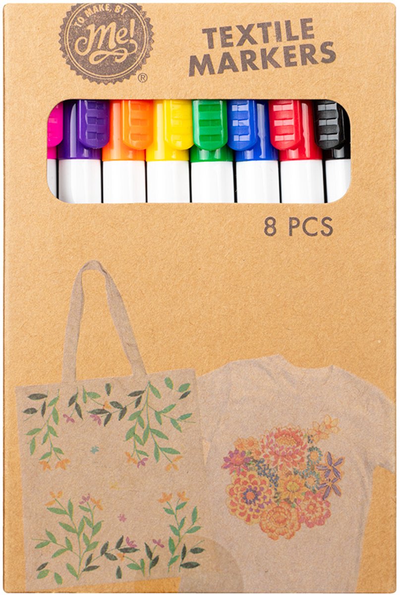 Textiel markers | 8 stuks | Diverse kleuren